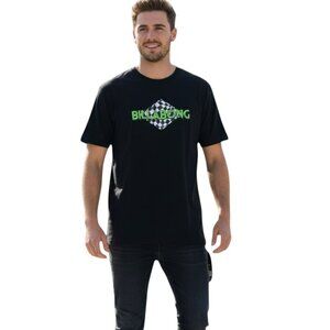 Billabong Black Lime Graphic Tee NWT • Surf Skate Streetwear • Size L